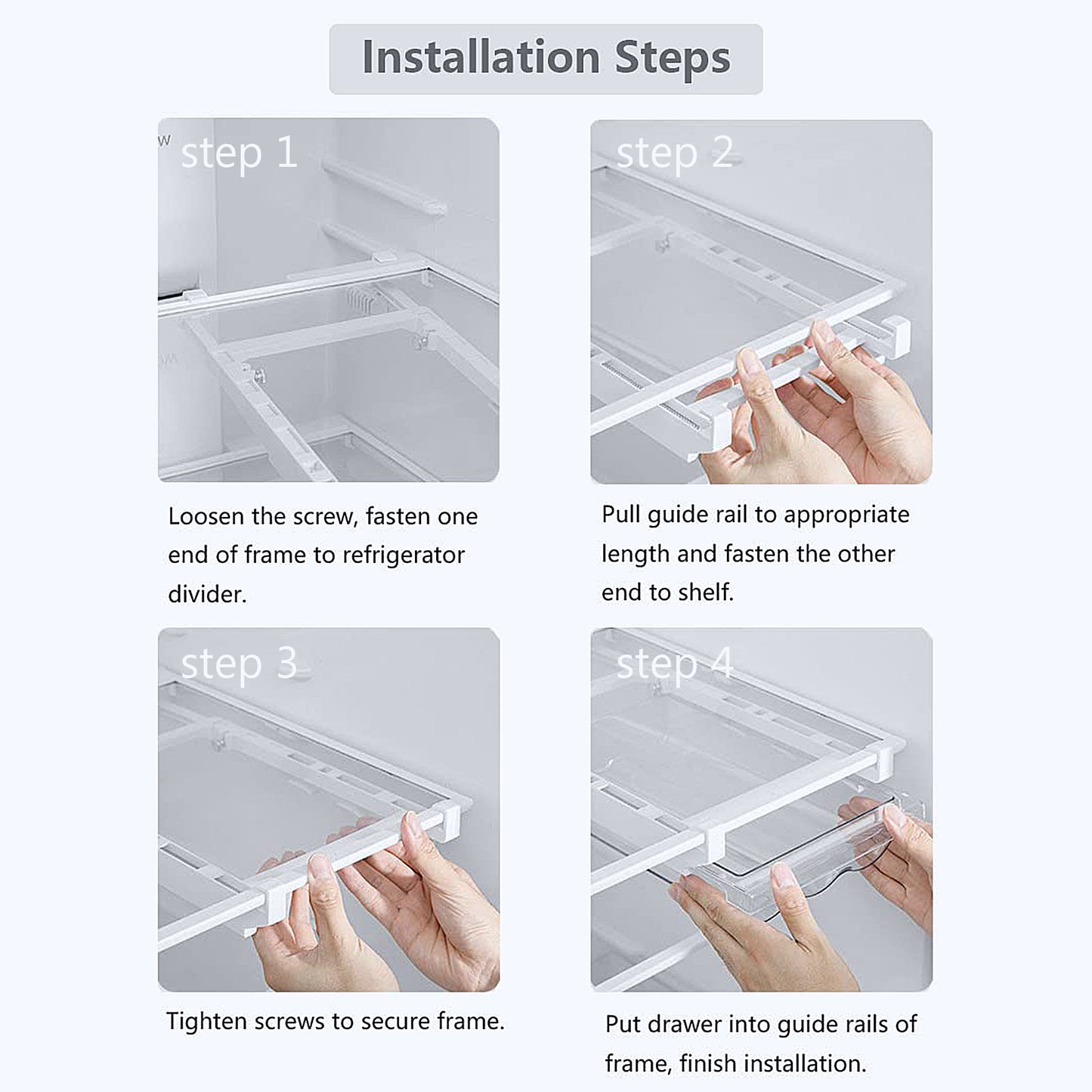 Egg Holder for Refrigerator, Auto Scrolling Egg Container for Refrigerator, Fridge Egg Organizer for Refrigerator, Egg Tray and Egg Drawer for Refrigerator (1PACK)