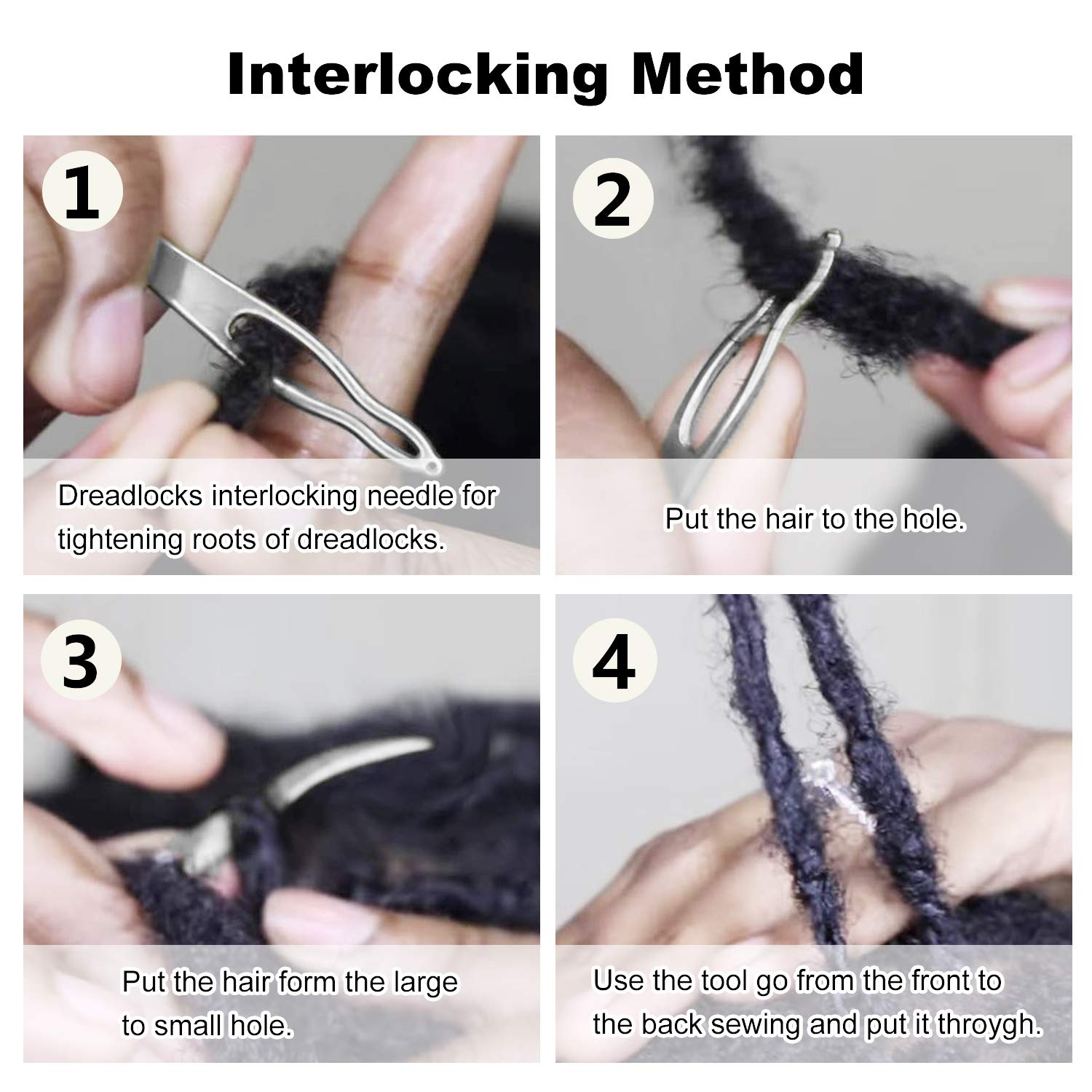 Dreadlock Crochet Needle Kit, Interlocking Tool for Locs, Crochet Hook –  RECEESOON